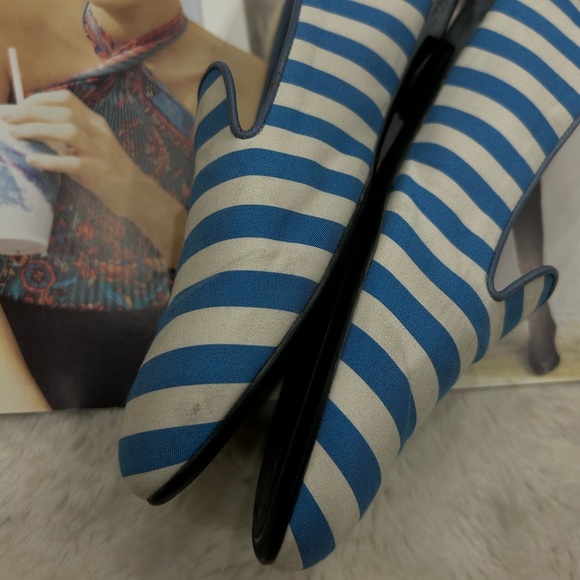 Tod's Moccasins. Striped canvas upper, leather interior and non-slip outsole. - Picture 5 of 8